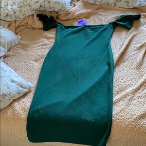 Cute off the shoulders teal missguided dress